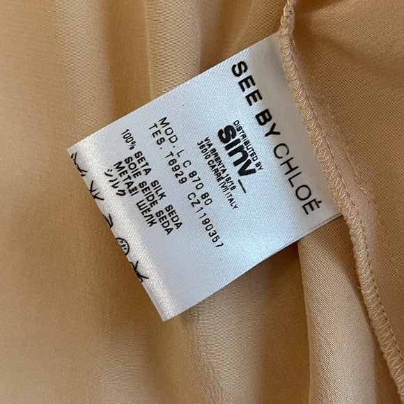 NWT! See By Chloe Colorblock Silk Blouse IT 44 ASO Kim Kardashian - Picture 13 of 16